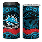 ANZAC Day Cronulla Sutherland Sharks 4 in 1 Can Cooler Tumbler Military Memorial Aboriginal Indigenous Art