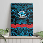 ANZAC Day Cronulla Sutherland Sharks Canvas Wall Art Military Memorial Aboriginal Indigenous Art