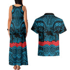 ANZAC Day Cronulla Sutherland Sharks Couples Matching Tank Maxi Dress and Hawaiian Shirt Military Memorial Aboriginal Indigenous Art