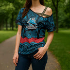 ANZAC Day Cronulla Sutherland Sharks Cross Shoulder Shirt Military Memorial Aboriginal Indigenous Art