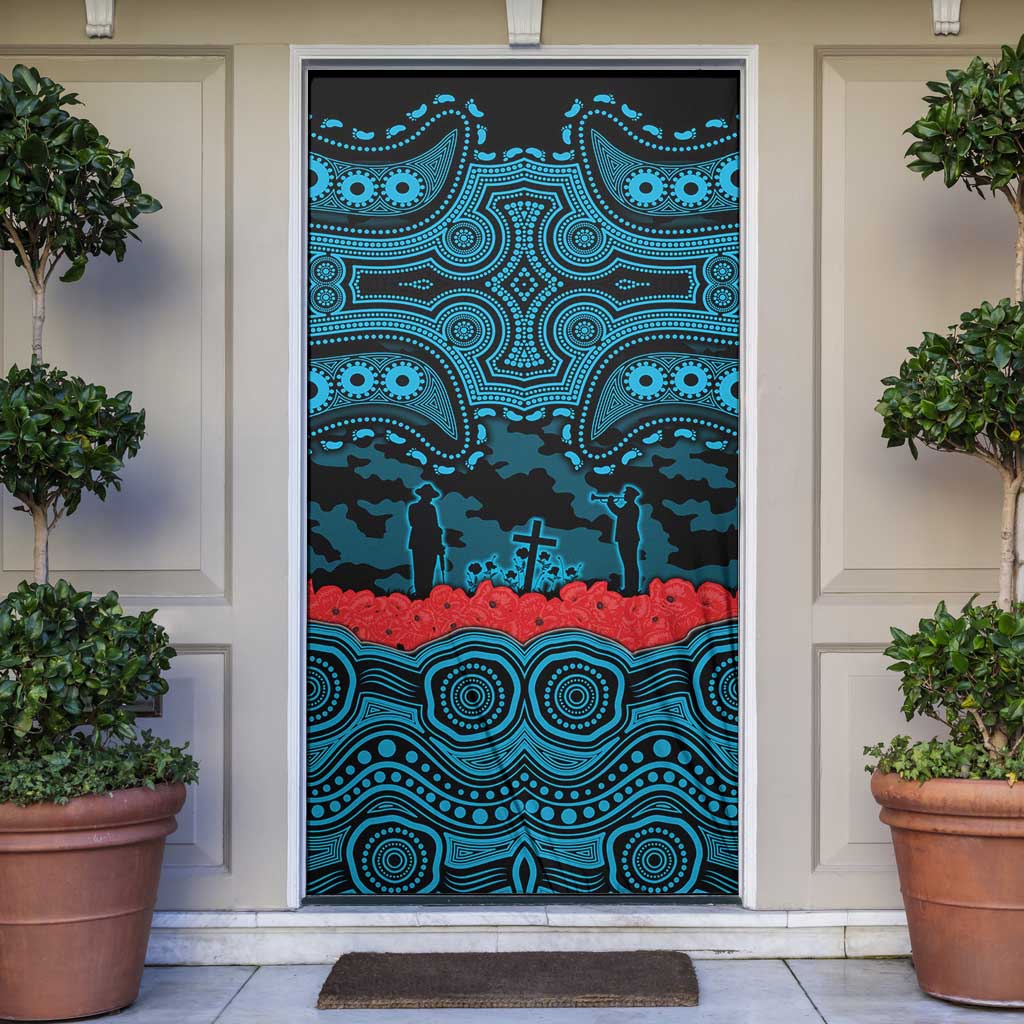 ANZAC Day Cronulla Sutherland Sharks Door Cover Military Memorial Aboriginal Indigenous Art