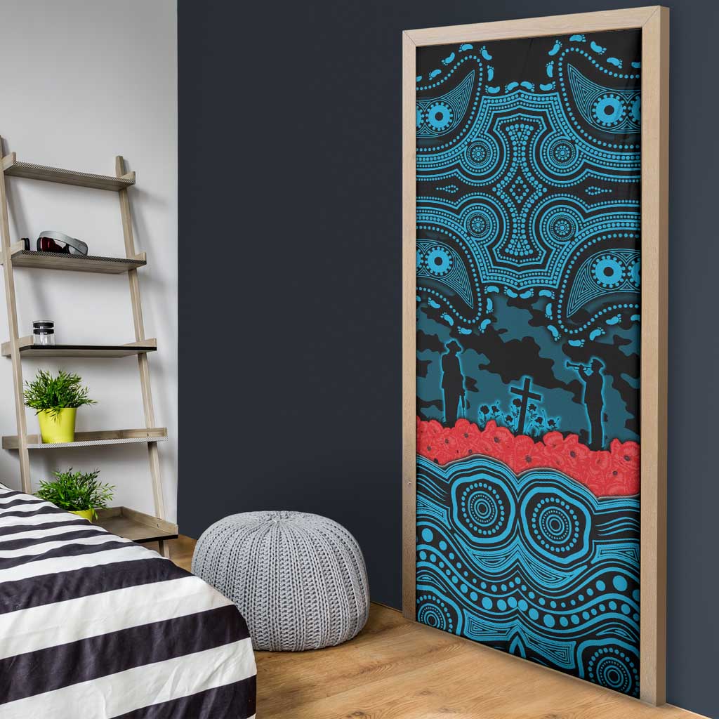 ANZAC Day Cronulla Sutherland Sharks Door Cover Military Memorial Aboriginal Indigenous Art