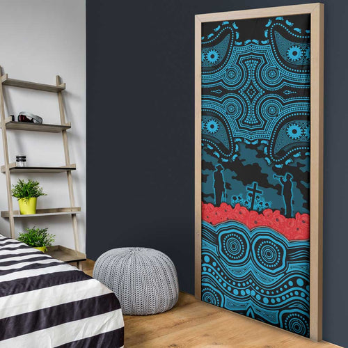 ANZAC Day Cronulla Sutherland Sharks Door Cover Military Memorial Aboriginal Indigenous Art
