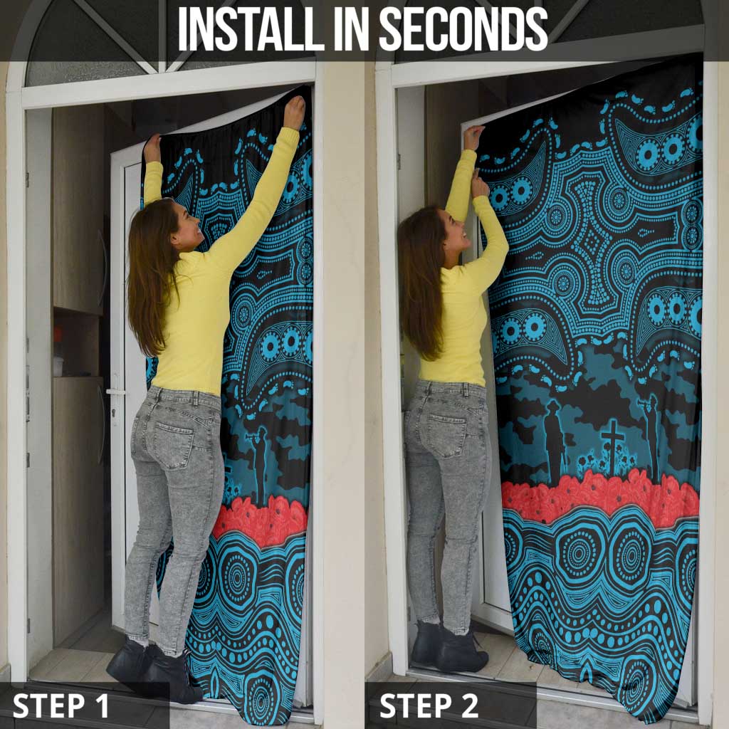 ANZAC Day Cronulla Sutherland Sharks Door Cover Military Memorial Aboriginal Indigenous Art