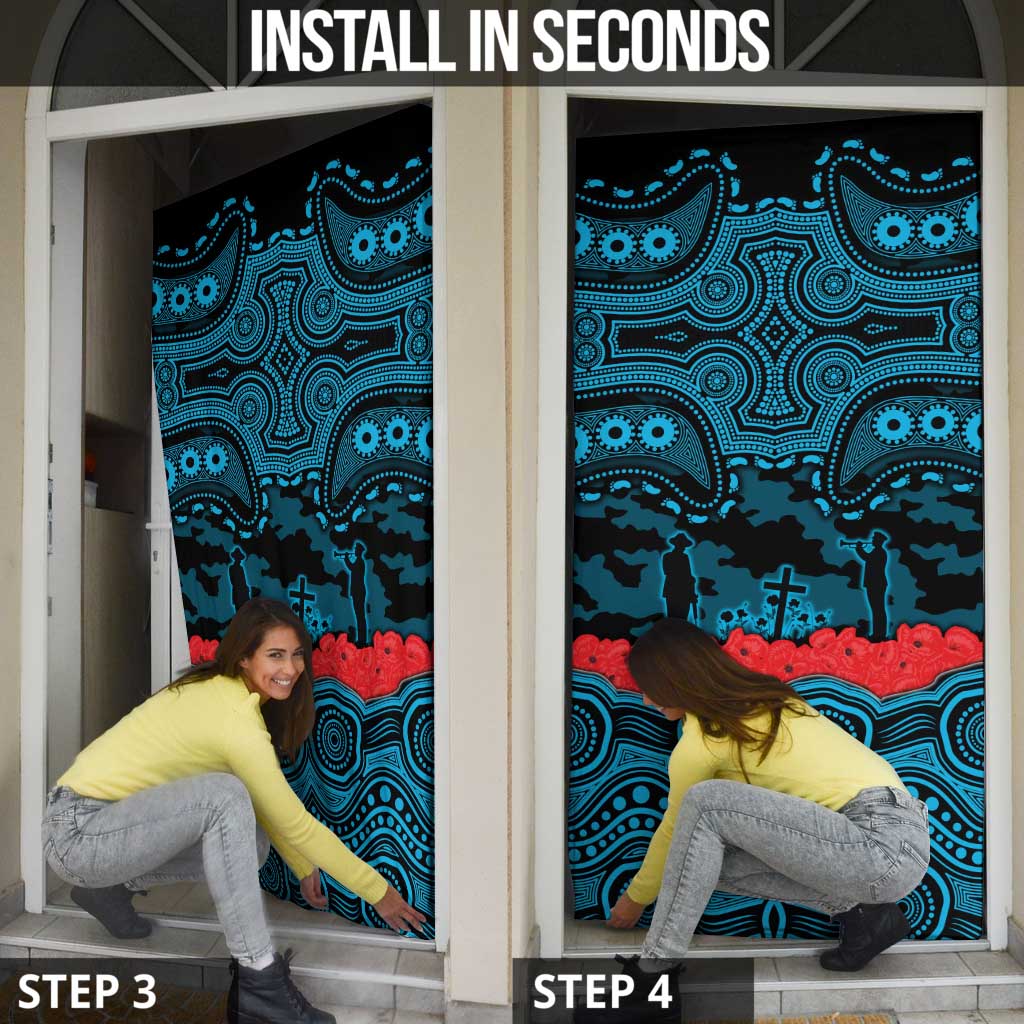 ANZAC Day Cronulla Sutherland Sharks Door Cover Military Memorial Aboriginal Indigenous Art