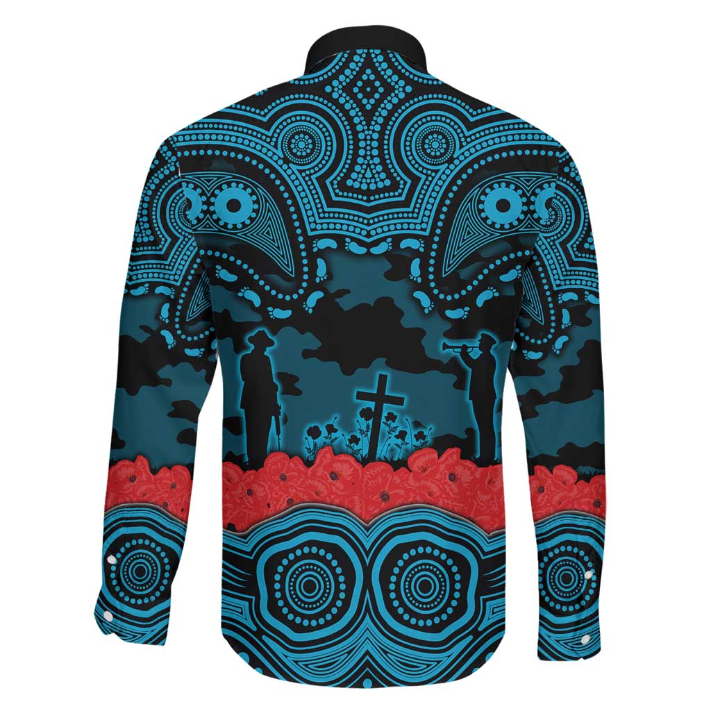 ANZAC Day Cronulla Sutherland Sharks Family Matching Off Shoulder Maxi Dress and Hawaiian Shirt Military Memorial Aboriginal Indigenous Art