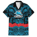 ANZAC Day Cronulla Sutherland Sharks Family Matching Tank Maxi Dress and Hawaiian Shirt Military Memorial Aboriginal Indigenous Art