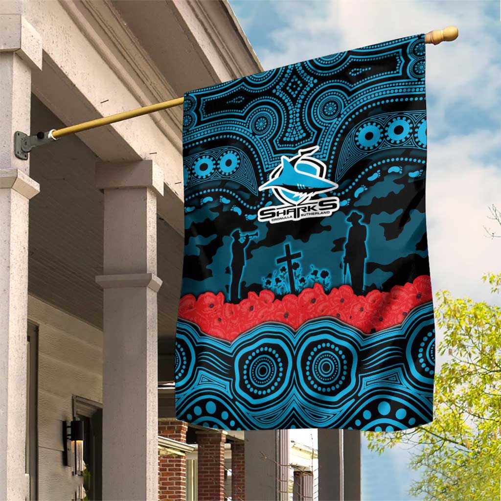 ANZAC Day Cronulla Sutherland Sharks Garden Flag Military Memorial Aboriginal Indigenous Art