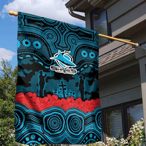 ANZAC Day Cronulla Sutherland Sharks Garden Flag Military Memorial Aboriginal Indigenous Art