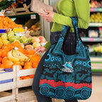 ANZAC Day Cronulla Sutherland Sharks Grocery Bag Military Memorial Aboriginal Indigenous Art