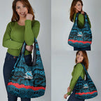 ANZAC Day Cronulla Sutherland Sharks Grocery Bag Military Memorial Aboriginal Indigenous Art