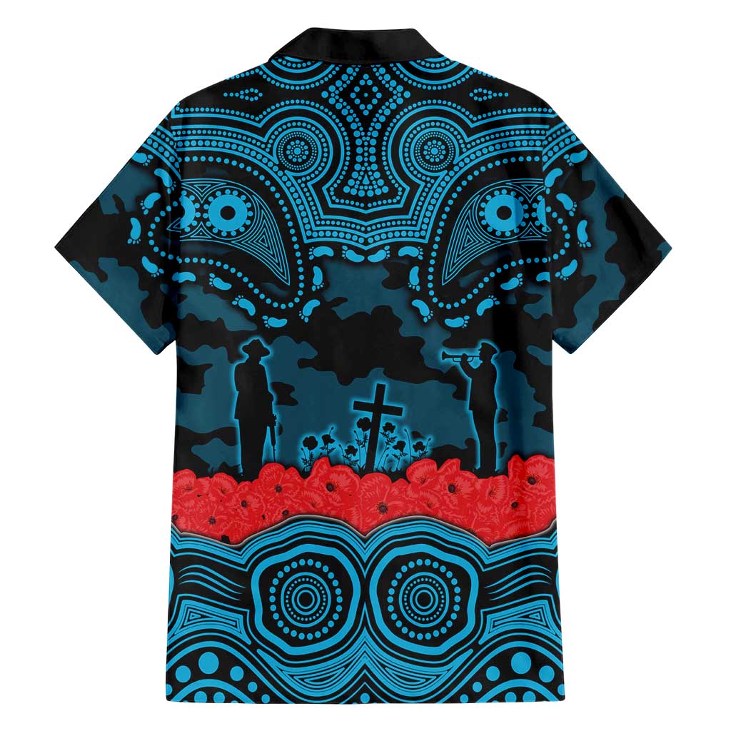 ANZAC Day Cronulla Sutherland Sharks Hawaiian Shirt Military Memorial Aboriginal Indigenous Art