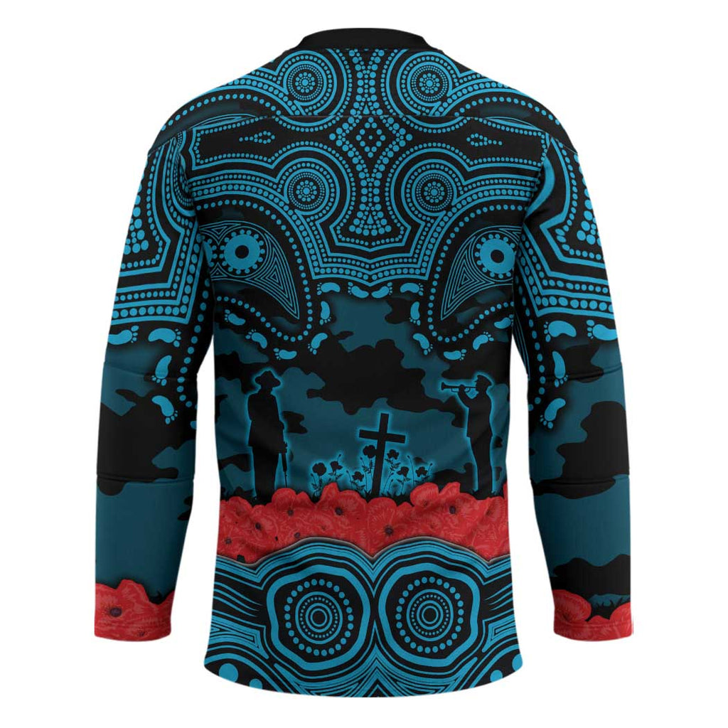ANZAC Day Cronulla Sutherland Sharks Hockey Jersey Military Memorial Aboriginal Indigenous Art