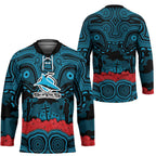 ANZAC Day Cronulla Sutherland Sharks Hockey Jersey Military Memorial Aboriginal Indigenous Art