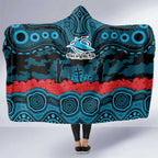 ANZAC Day Cronulla Sutherland Sharks Hooded Blanket Military Memorial Aboriginal Indigenous Art