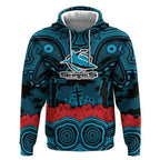 ANZAC Day Cronulla Sutherland Sharks Hoodie Military Memorial Aboriginal Indigenous Art