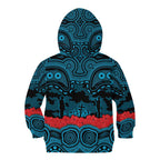 ANZAC Day Cronulla Sutherland Sharks Kid Hoodie Military Memorial Aboriginal Indigenous Art