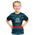 ANZAC Day Cronulla Sutherland Sharks Kid T Shirt Military Memorial Aboriginal Indigenous Art