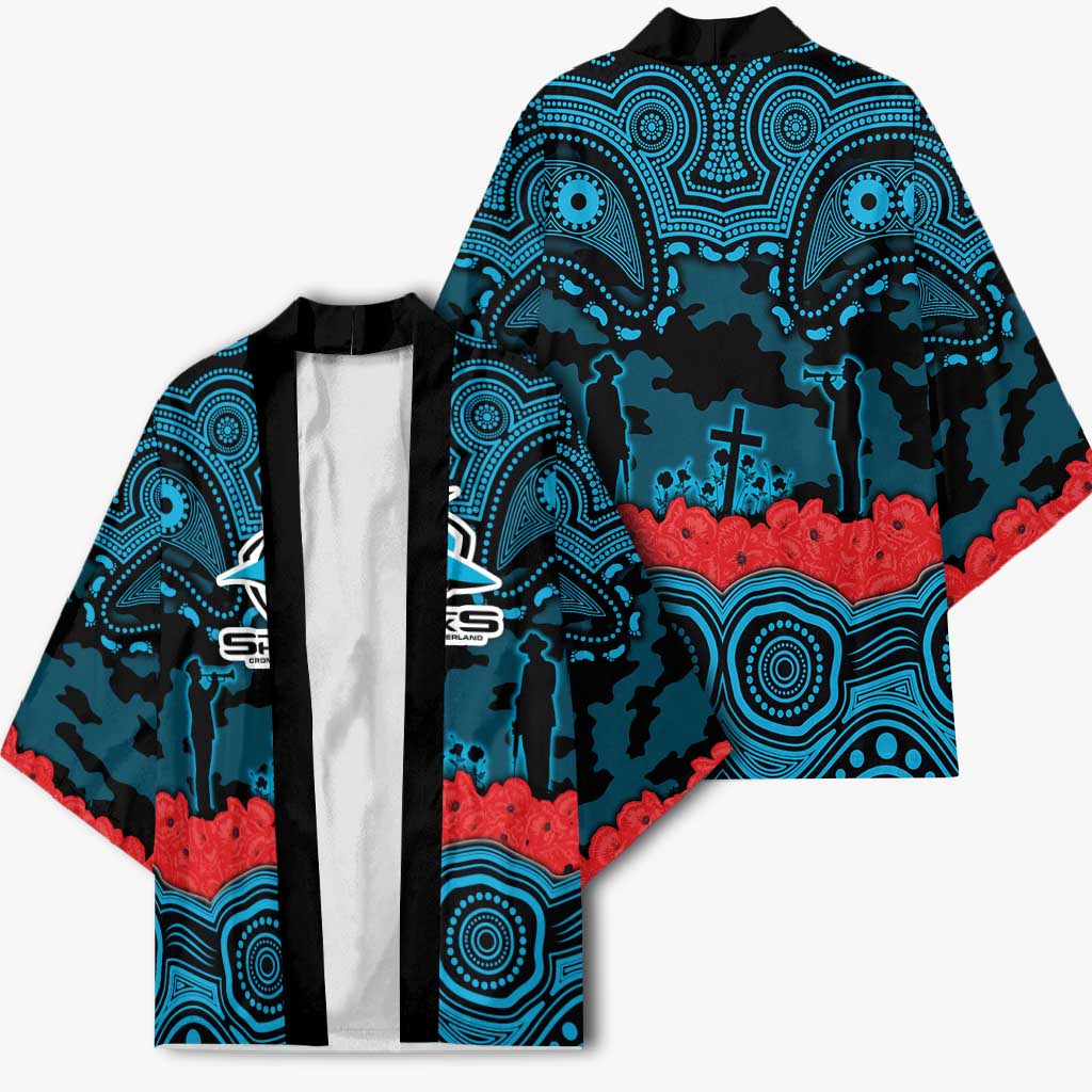 ANZAC Day Cronulla Sutherland Sharks Kimono Military Memorial Aboriginal Indigenous Art