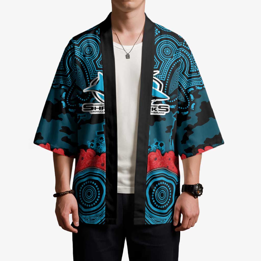 ANZAC Day Cronulla Sutherland Sharks Kimono Military Memorial Aboriginal Indigenous Art