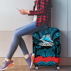 ANZAC Day Cronulla Sutherland Sharks Luggage Cover Military Memorial Aboriginal Indigenous Art