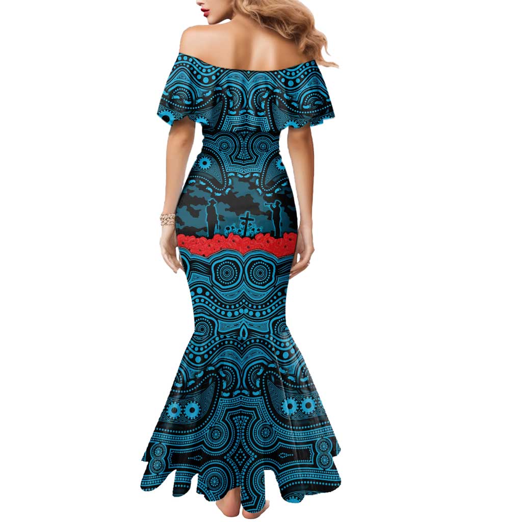 ANZAC Day Cronulla Sutherland Sharks Mermaid Dress Military Memorial Aboriginal Indigenous Art