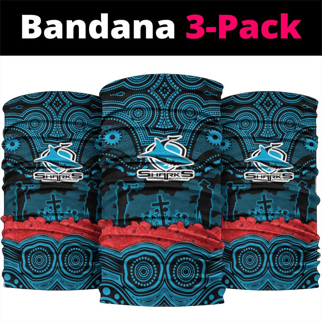 ANZAC Day Cronulla Sutherland Sharks Neck Gaiter Military Memorial Aboriginal Indigenous Art