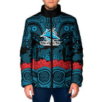 ANZAC Day Cronulla Sutherland Sharks Padded Jacket Military Memorial Aboriginal Indigenous Art