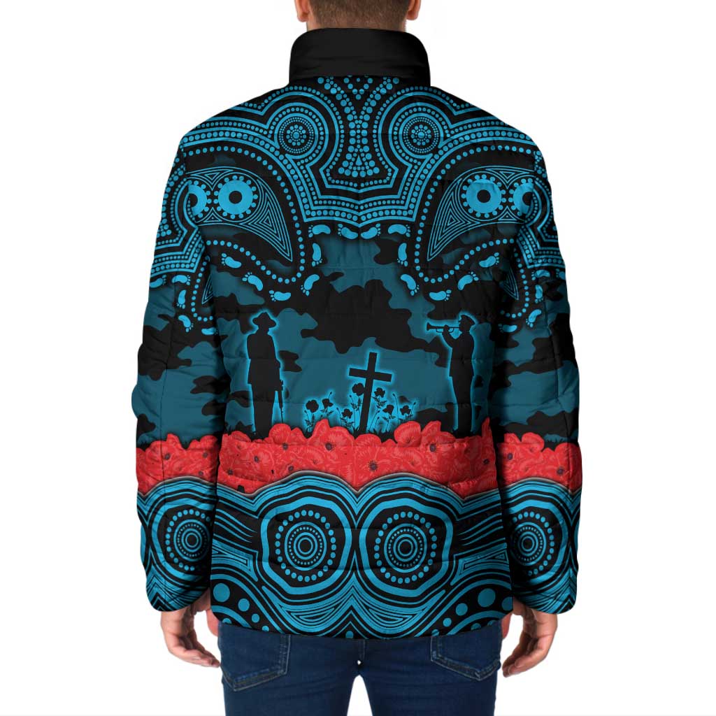 ANZAC Day Cronulla Sutherland Sharks Padded Jacket Military Memorial Aboriginal Indigenous Art