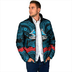 ANZAC Day Cronulla Sutherland Sharks Padded Jacket Military Memorial Aboriginal Indigenous Art