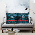 ANZAC Day Cronulla Sutherland Sharks Pillow Cover Military Memorial Aboriginal Indigenous Art