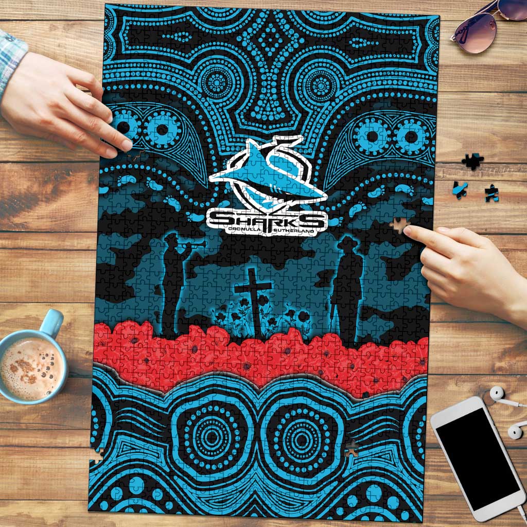 ANZAC Day Cronulla Sutherland Sharks Puzzle Military Memorial Aboriginal Indigenous Art