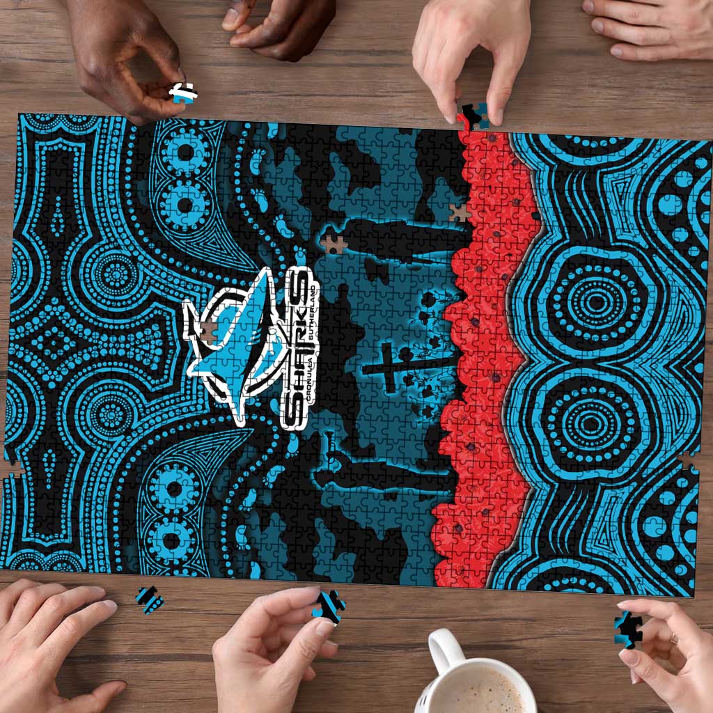 ANZAC Day Cronulla Sutherland Sharks Puzzle Military Memorial Aboriginal Indigenous Art