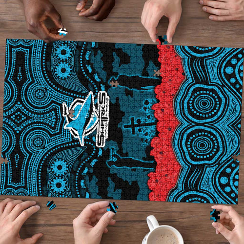 ANZAC Day Cronulla Sutherland Sharks Puzzle Military Memorial Aboriginal Indigenous Art