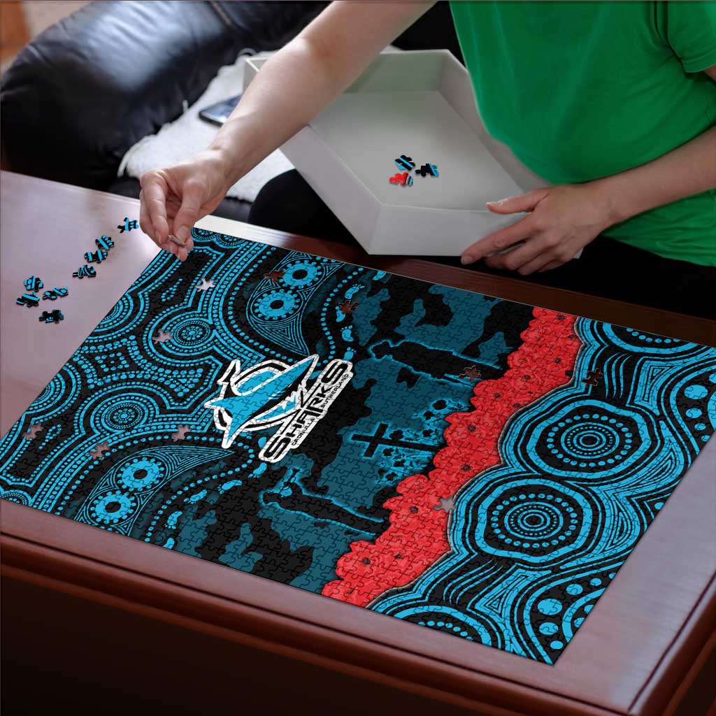 ANZAC Day Cronulla Sutherland Sharks Puzzle Military Memorial Aboriginal Indigenous Art