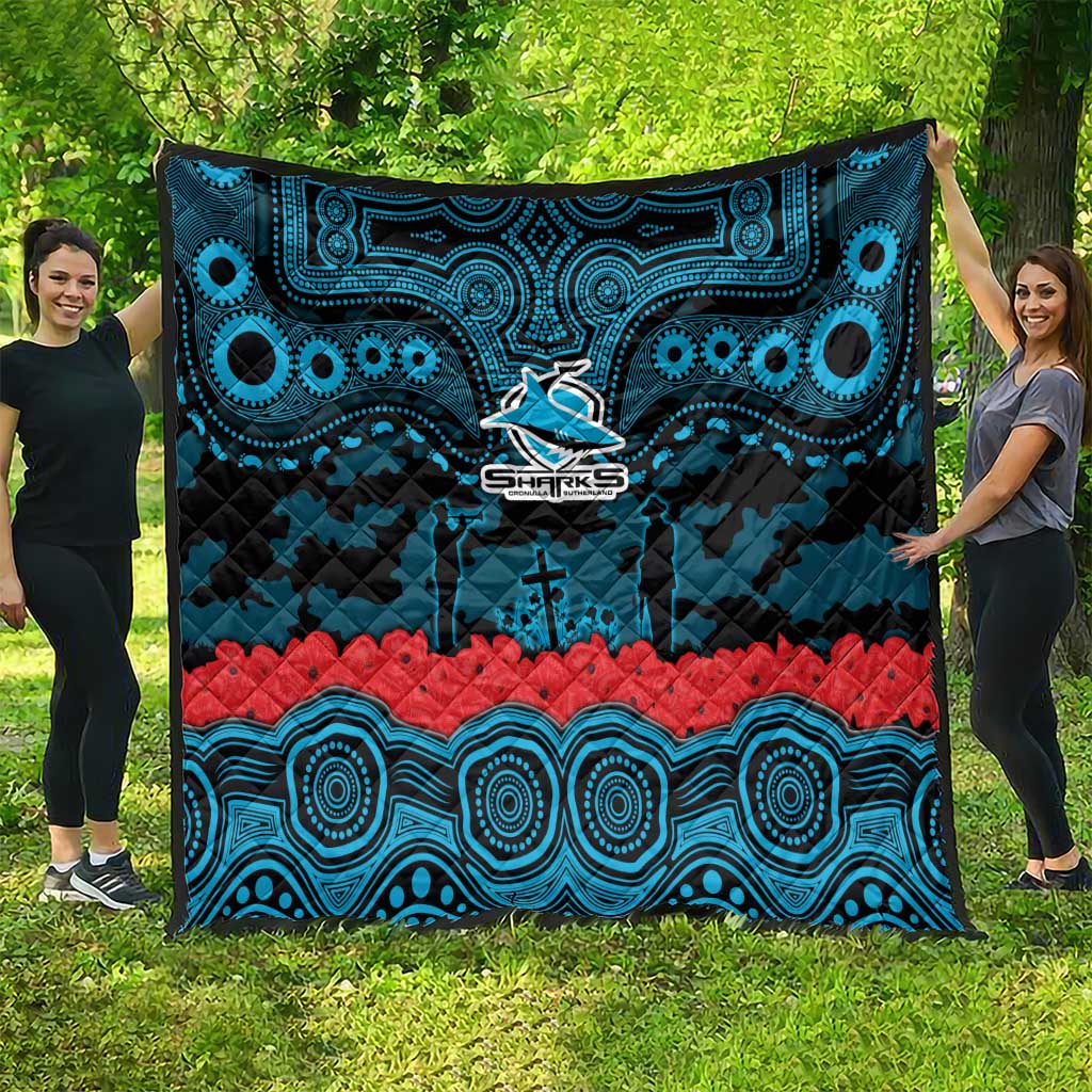 ANZAC Day Cronulla Sutherland Sharks Quilt Military Memorial Aboriginal Indigenous Art