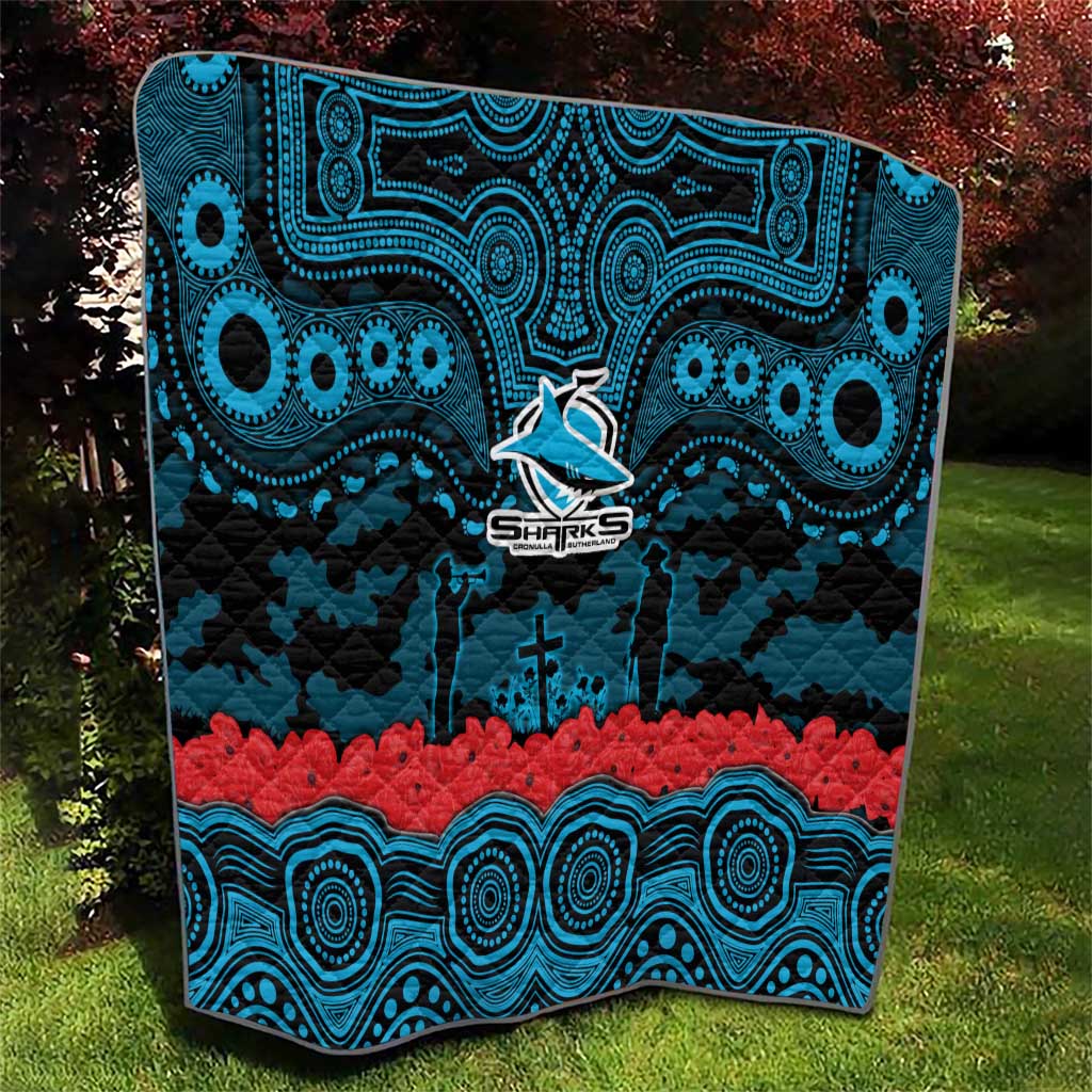 ANZAC Day Cronulla Sutherland Sharks Quilt Military Memorial Aboriginal Indigenous Art