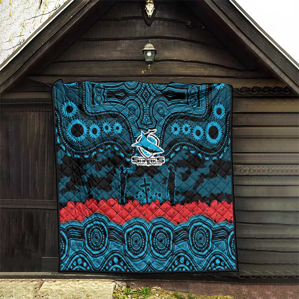 ANZAC Day Cronulla Sutherland Sharks Quilt Military Memorial Aboriginal Indigenous Art