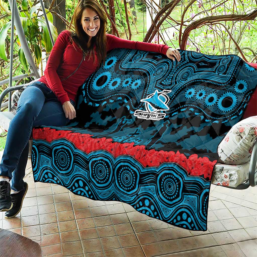 ANZAC Day Cronulla Sutherland Sharks Quilt Military Memorial Aboriginal Indigenous Art