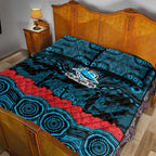 ANZAC Day Cronulla Sutherland Sharks Quilt Bed Set Military Memorial Aboriginal Indigenous Art