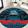 ANZAC Day Cronulla Sutherland Sharks Round Carpet Military Memorial Aboriginal Indigenous Art