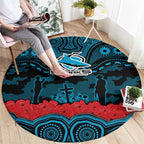 ANZAC Day Cronulla Sutherland Sharks Round Carpet Military Memorial Aboriginal Indigenous Art