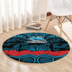 ANZAC Day Cronulla Sutherland Sharks Round Carpet Military Memorial Aboriginal Indigenous Art