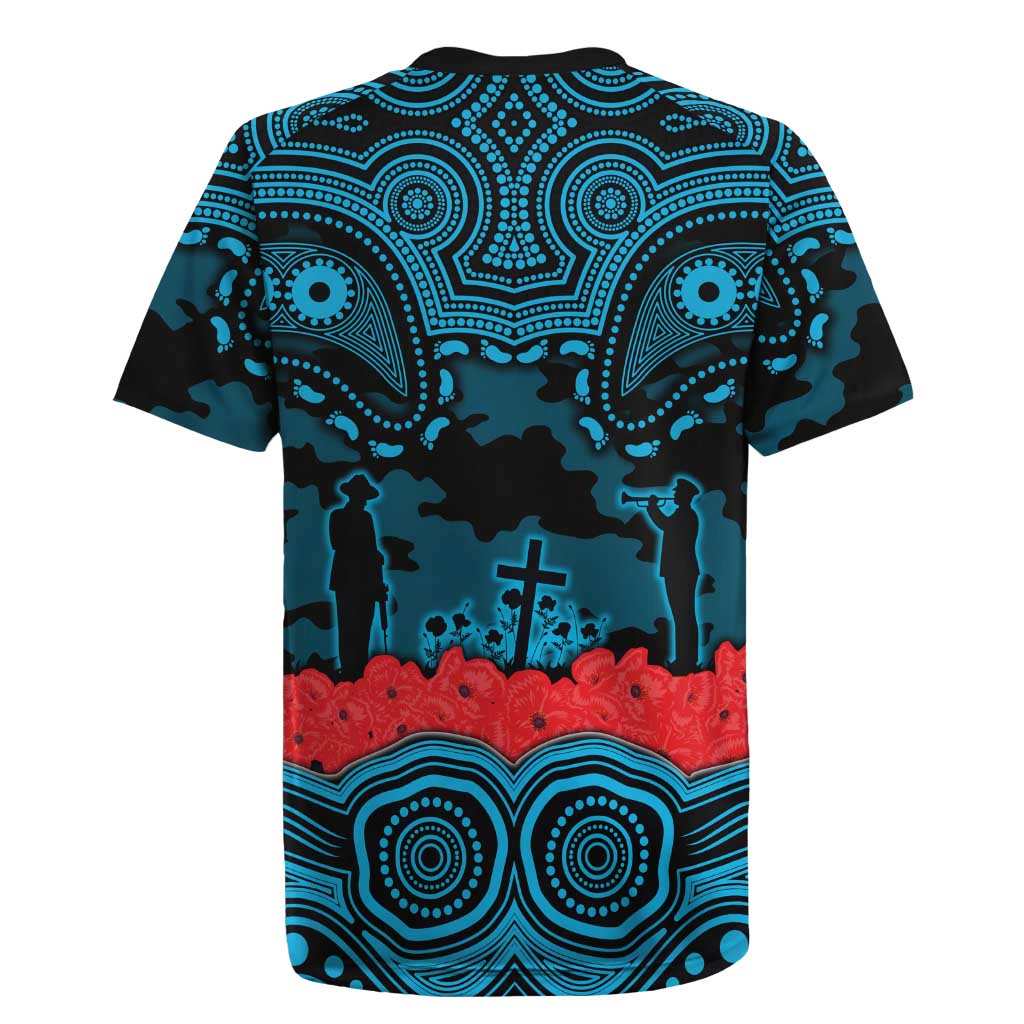 ANZAC Day Cronulla Sutherland Sharks Rugby Jersey Military Memorial Aboriginal Indigenous Art