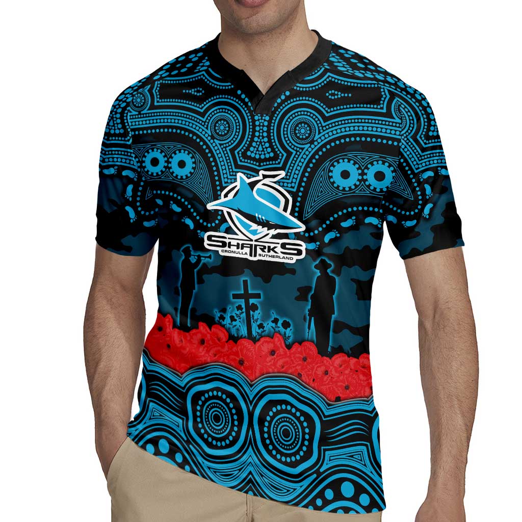 ANZAC Day Cronulla Sutherland Sharks Rugby Jersey Military Memorial Aboriginal Indigenous Art
