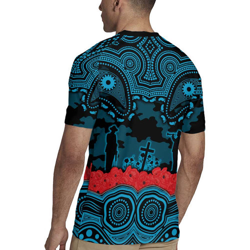 ANZAC Day Cronulla Sutherland Sharks Rugby Jersey Military Memorial Aboriginal Indigenous Art