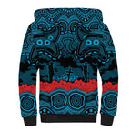 ANZAC Day Cronulla Sutherland Sharks Sherpa Hoodie Military Memorial Aboriginal Indigenous Art