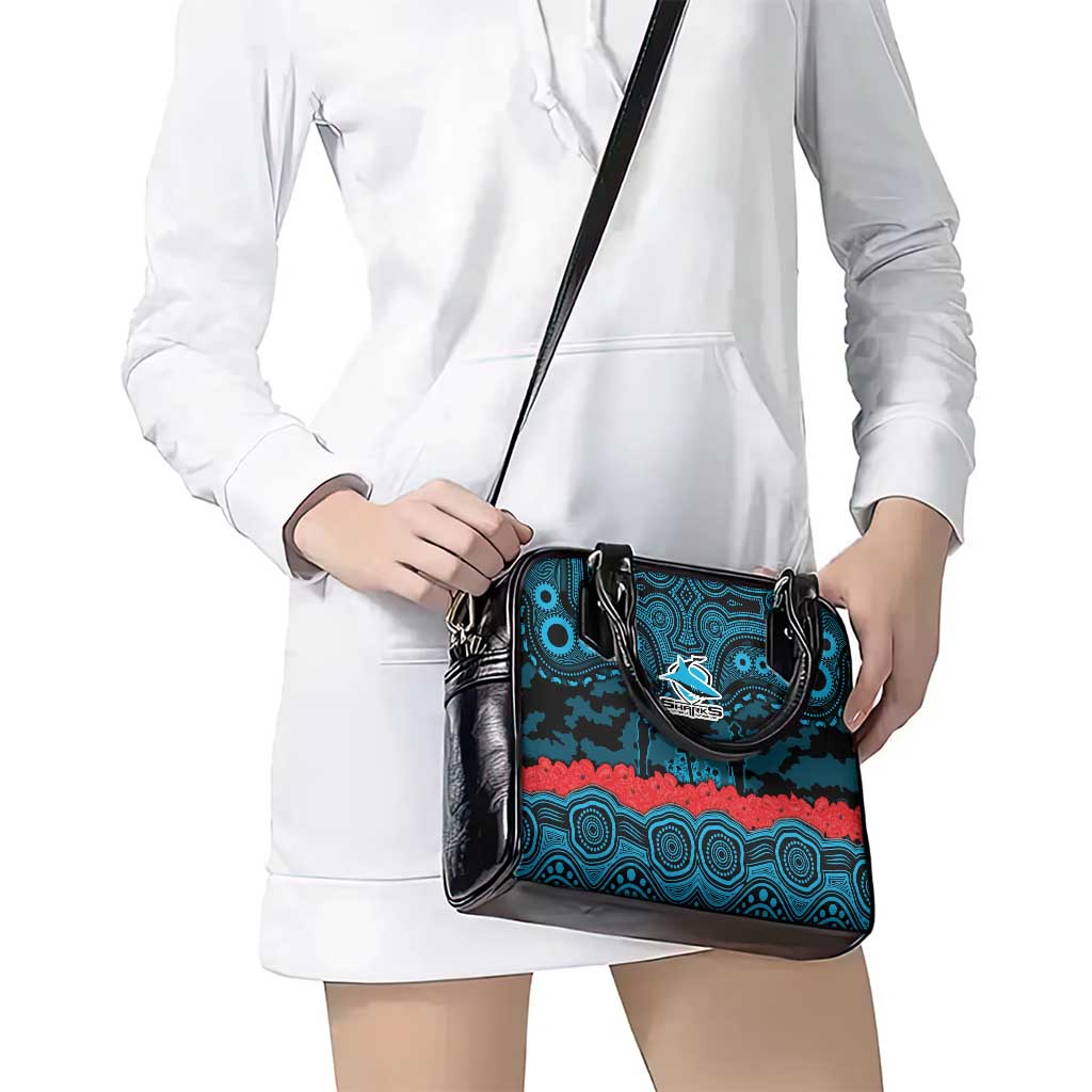 ANZAC Day Cronulla Sutherland Sharks Shoulder Handbag Military Memorial Aboriginal Indigenous Art