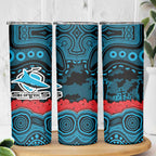ANZAC Day Cronulla Sutherland Sharks Skinny Tumbler Military Memorial Aboriginal Indigenous Art