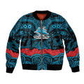 ANZAC Day Cronulla Sutherland Sharks Sleeve Zip Bomber Jacket Military Memorial Aboriginal Indigenous Art